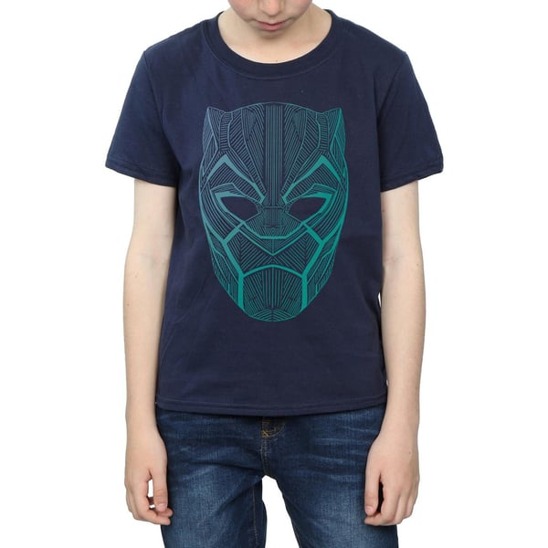 Marvel Boys Black Panther Tribal Mask T-Shirt
