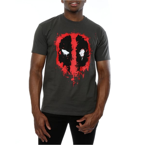 Deadpool Mens Splat Face Cotton T-Shirt