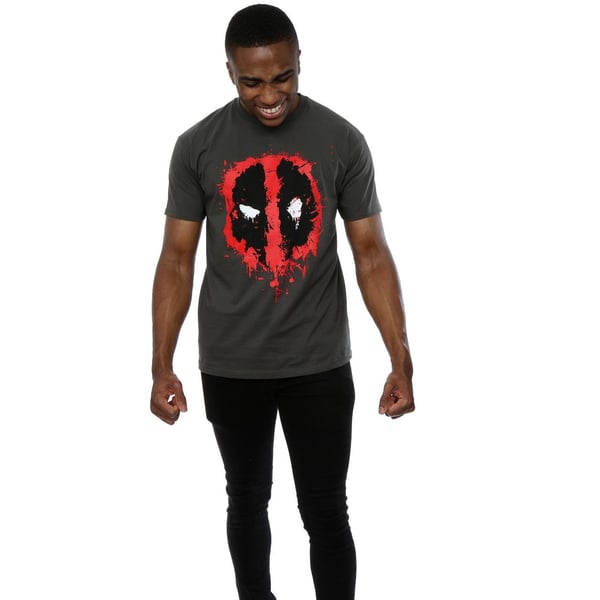 Deadpool Mens Splat Face Cotton T-Shirt