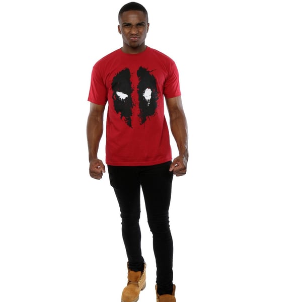 Deadpool Mens Splat Face Cotton T-Shirt