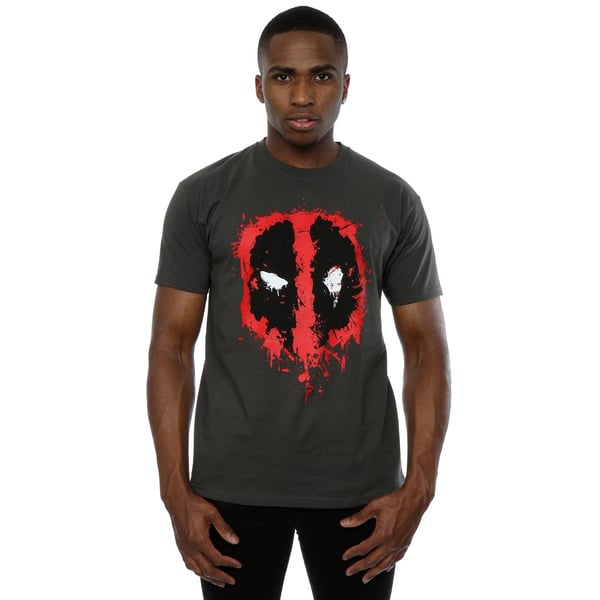 Deadpool Mens Splat Face Cotton T-Shirt
