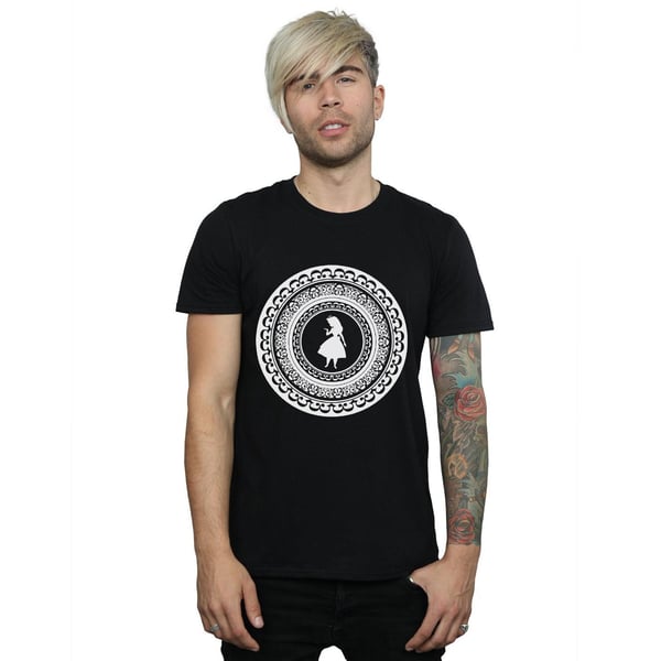 Disney Mens Alice In Wonderland Circle T-Shirt