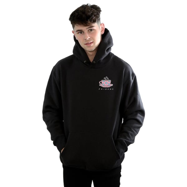 Friends Mens Coffee Cup Breast Print Hoodie