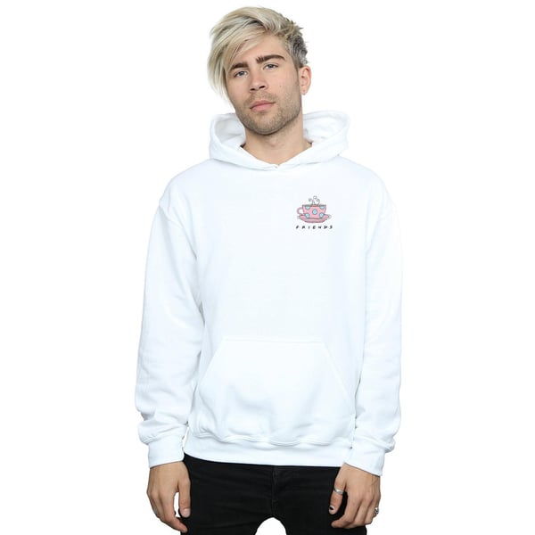Friends Mens Coffee Cup Breast Print Hoodie