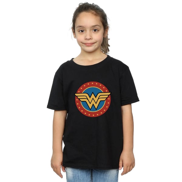 Wonder Woman Girls Logo Cotton T-Shirt
