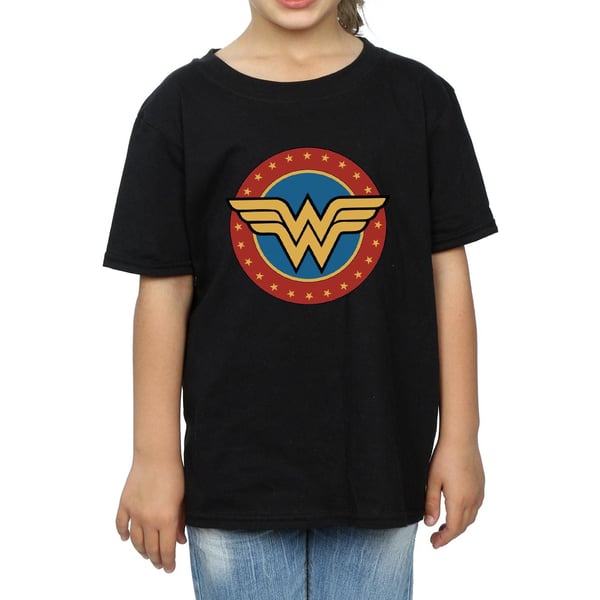 Wonder Woman Girls Logo Cotton T-Shirt