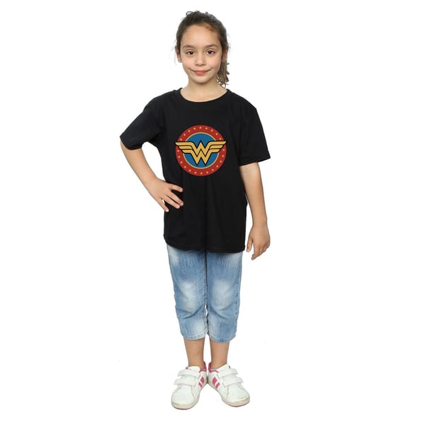 Wonder Woman Girls Logo Cotton T-Shirt
