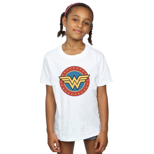 Wonder Woman Girls Logo Cotton T-Shirt