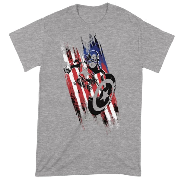 Captain America Unisex Adult Streaks T-Shirt