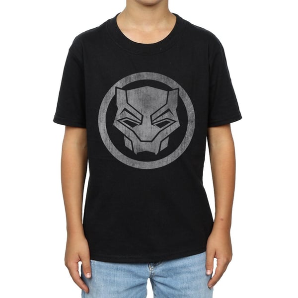 Marvel Boys Black Panther Distressed Icon T-Shirt