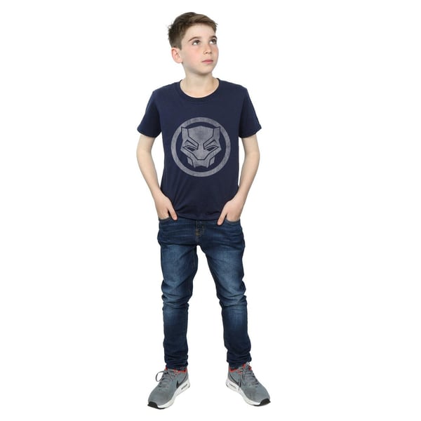 Marvel Boys Black Panther Distressed Icon T-Shirt