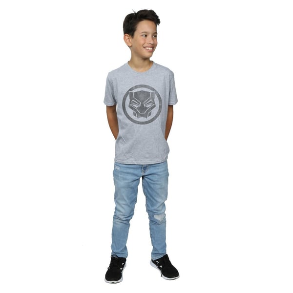 Marvel Boys Black Panther Distressed Icon T-Shirt