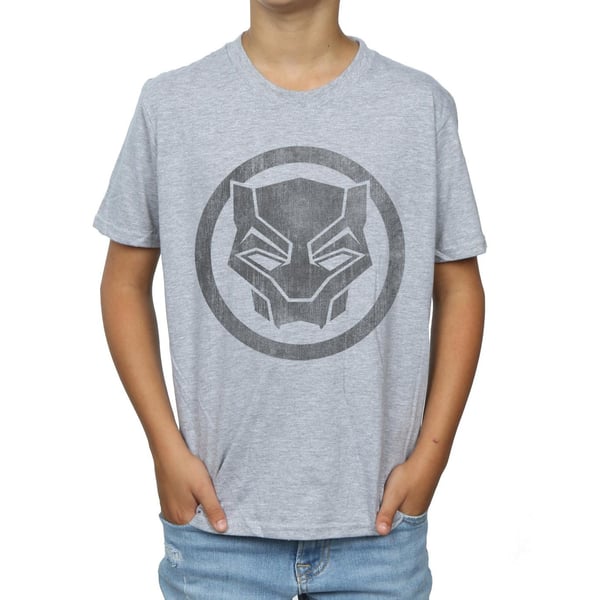 Marvel Boys Black Panther Distressed Icon T-Shirt