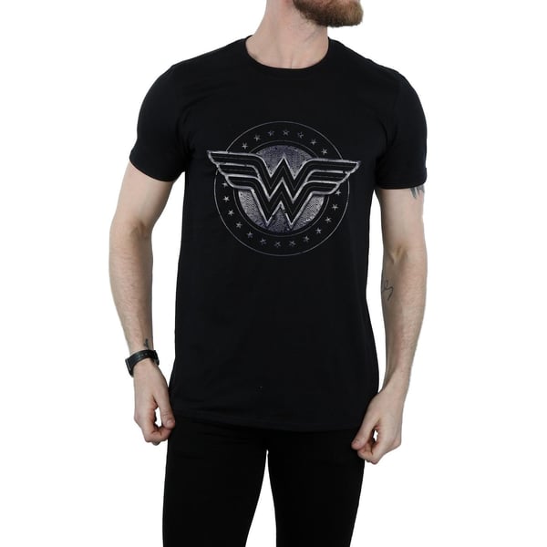 Wonder Woman Mens Shield Cotton T-Shirt