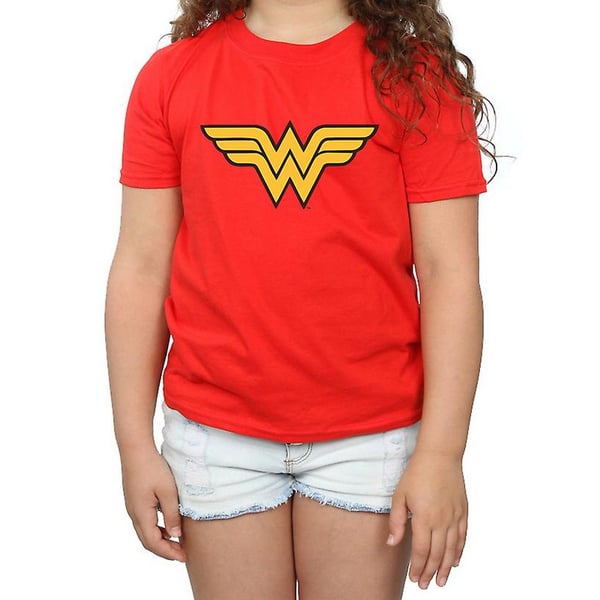Wonder Woman Girls Logo Cotton T-Shirt