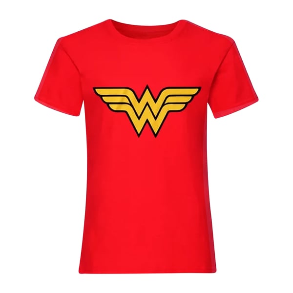 Wonder Woman Girls Logo Cotton T-Shirt