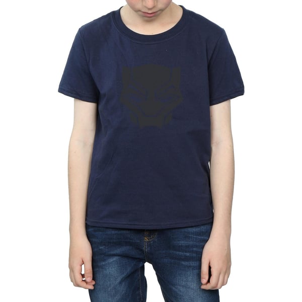 Marvel Boys Black Panther Black On Black T-Shirt