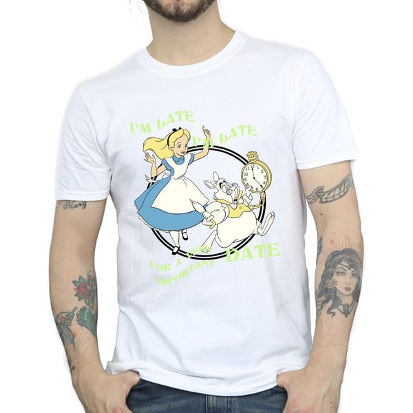 Disney Mens Alice In Wonderland I´m Late T-Shirt