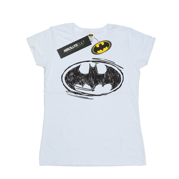 DC Comics Dam/Kvinnor Batman Sketch Logo T-shirt i Bomull