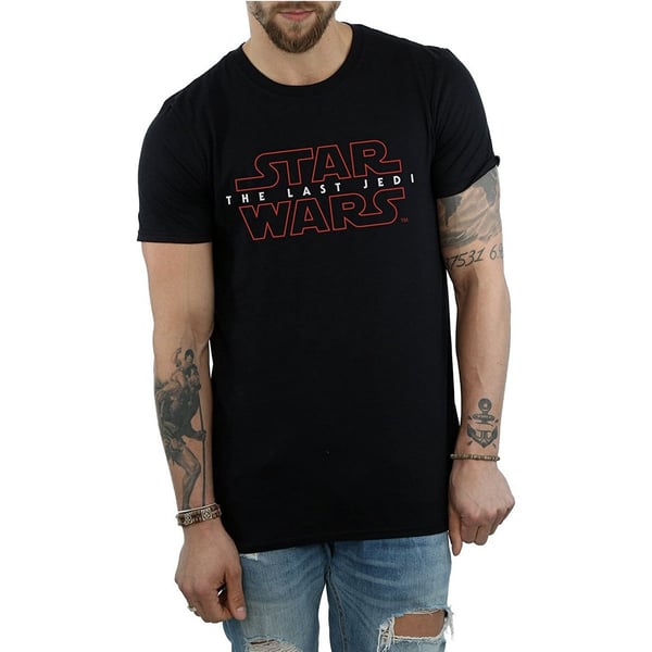 Star Wars: The Last Jedi T-shirt i bomuld med logo til mænd