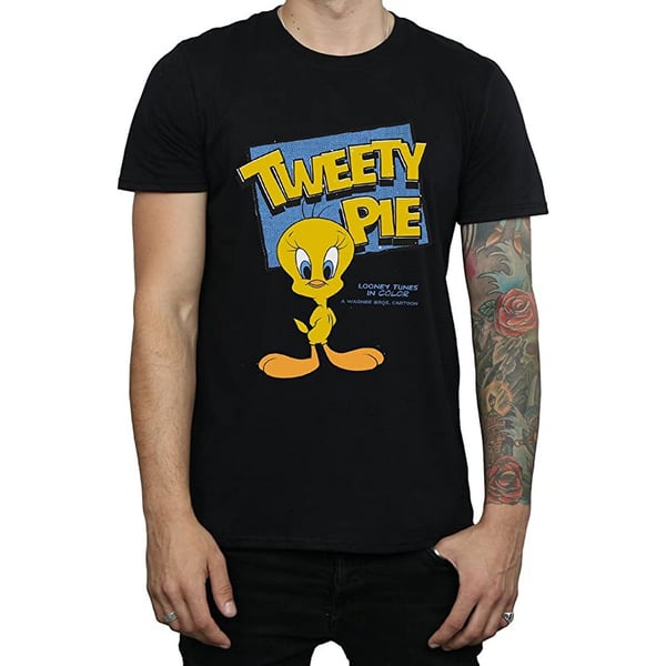 Looney Tunes Mens Classic Tweety Cotton T-Shirt