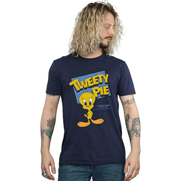 Looney Tunes Mens Classic Tweety Cotton T-Shirt