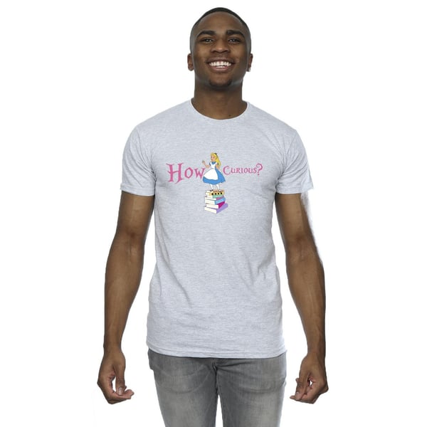 Disney Mens Alice In Wonderland How Curious T-Shirt