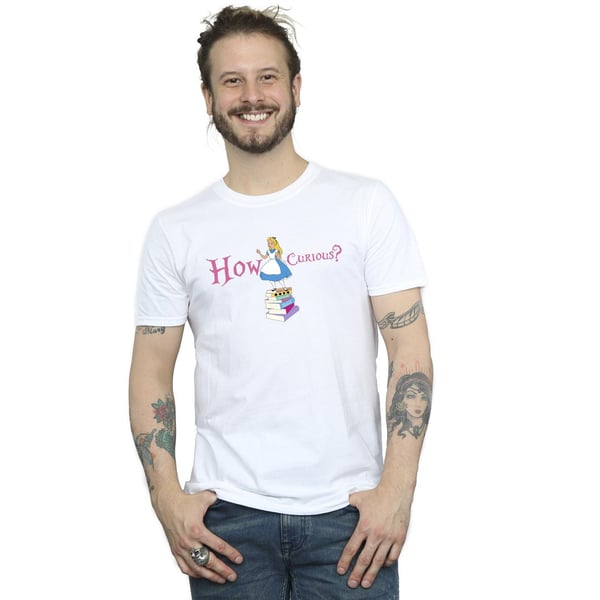 Disney Mens Alice In Wonderland How Curious T-Shirt
