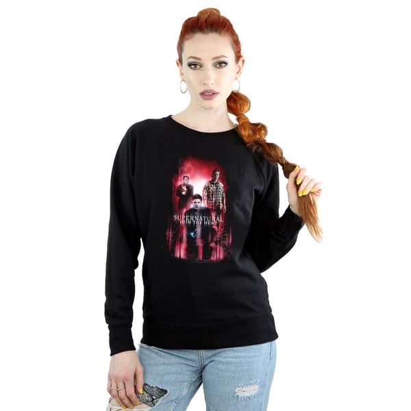 Supernatural Womens/Ladies Group Crowley Sweatshirt