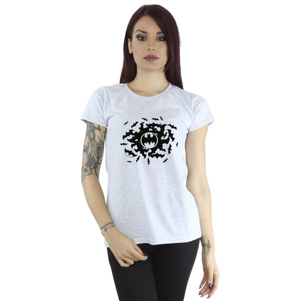 DC Comics Womens/Ladies Batman Bat Swirl Cotton T-Shirt