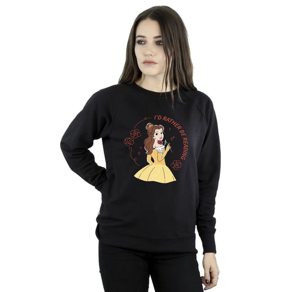Disney Womens/Ladies Beauty And The Beast I´d Rather Be Reading Sweatshirt