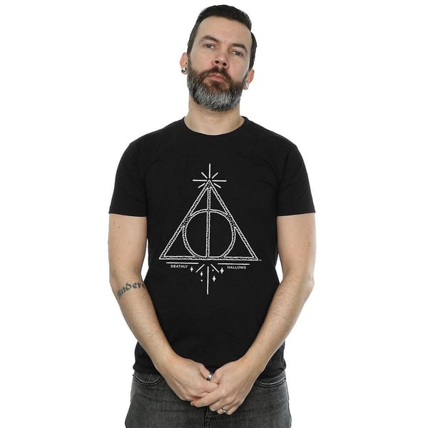 Harry Potter Mens Deathly Hallows Cotton T-Shirt