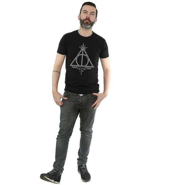 Harry Potter Mens Deathly Hallows Cotton T-Shirt