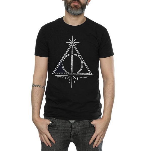 Harry Potter Mens Deathly Hallows Cotton T-Shirt