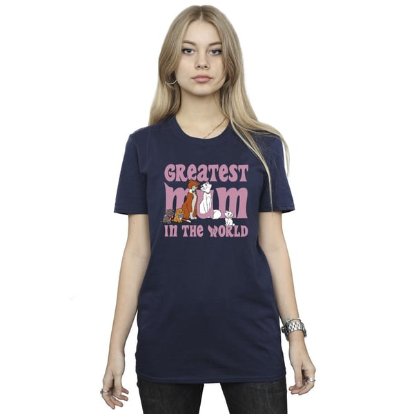 Disney Womens/Ladies The Aristocats Greatest Mum Cotton Boyfriend T-Shirt