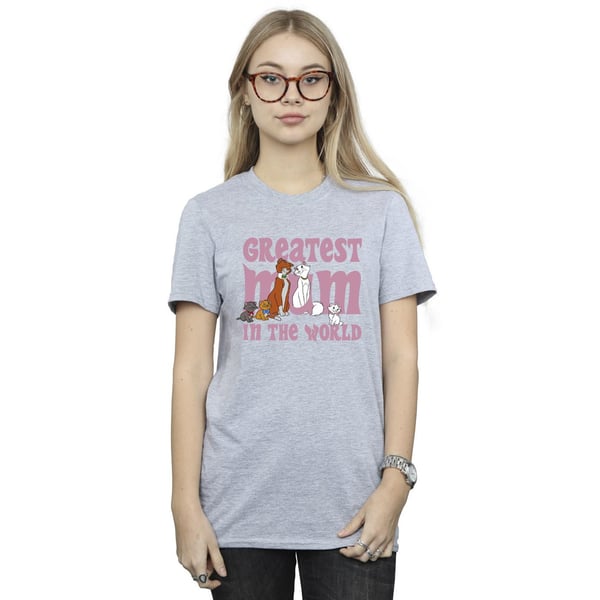 Disney Womens/Ladies The Aristocats Greatest Mum Cotton Boyfriend T-Shirt