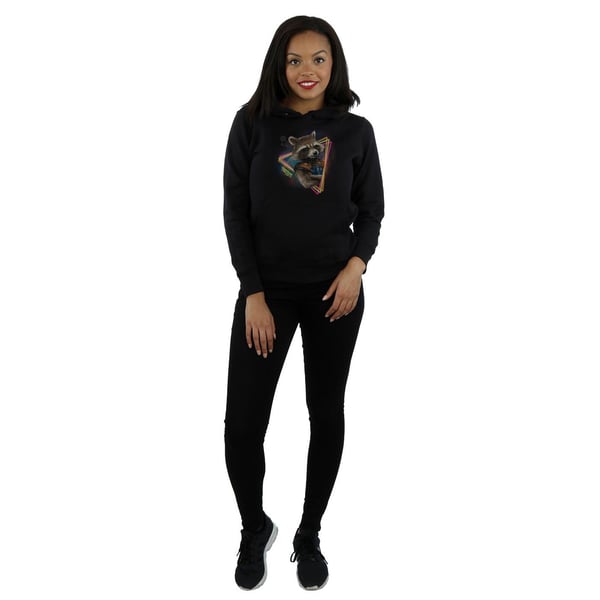 Guardians Of The Galaxy Womens/Ladies Rocket Raccoon Neon Cotton Hoodie