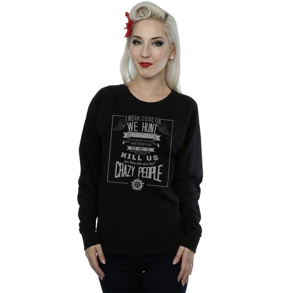 Supernatural Womens/Ladies Crazy People Sweatshirt