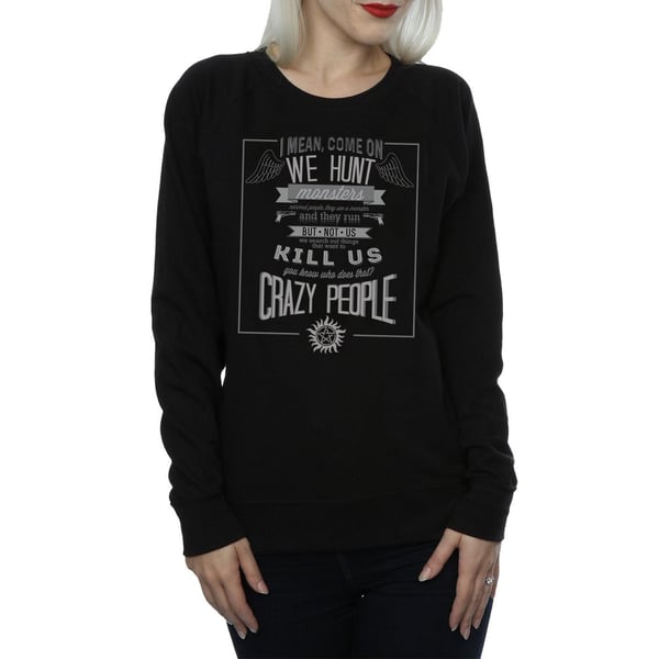 Supernatural Womens/Ladies Crazy People Sweatshirt