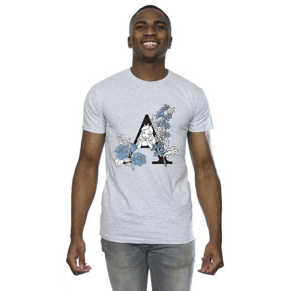 Disney Mens Alice In Wonderland Letter A T-Shirt
