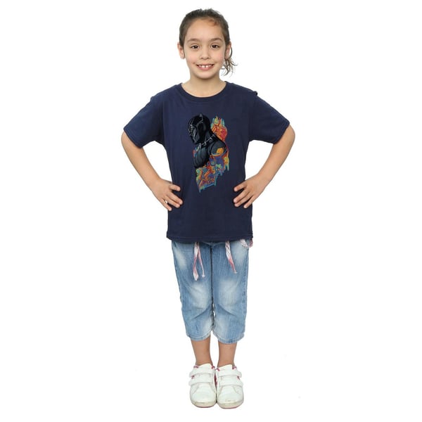 Marvel Girls Black Panther Profile Cotton T-Shirt