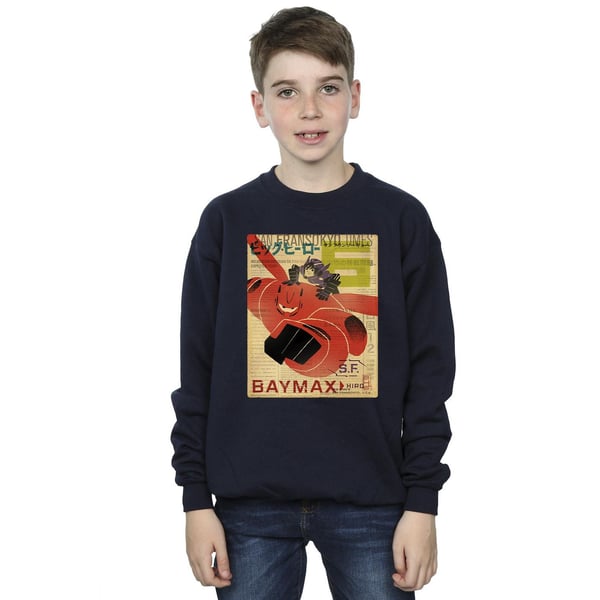 Disney Boys Big Hero 6 Baymax Flying Baymax Newspaper Sweatshirt