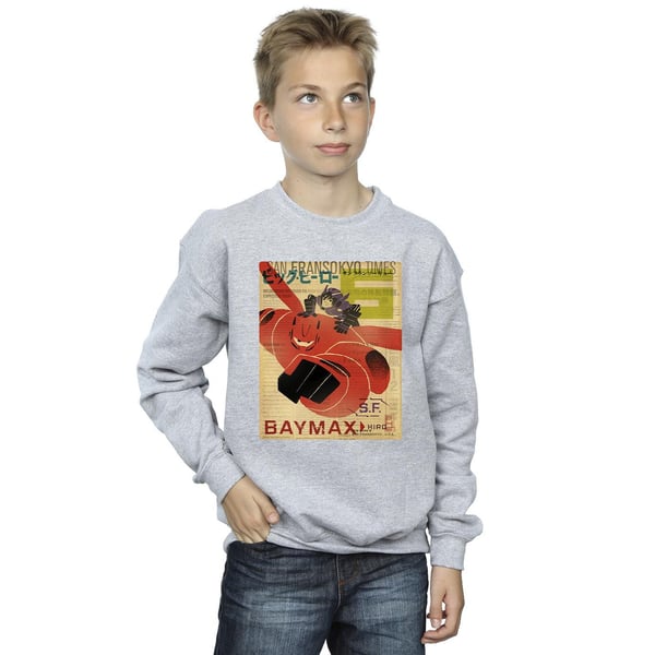 Disney Boys Big Hero 6 Baymax Flying Baymax Newspaper Sweatshirt