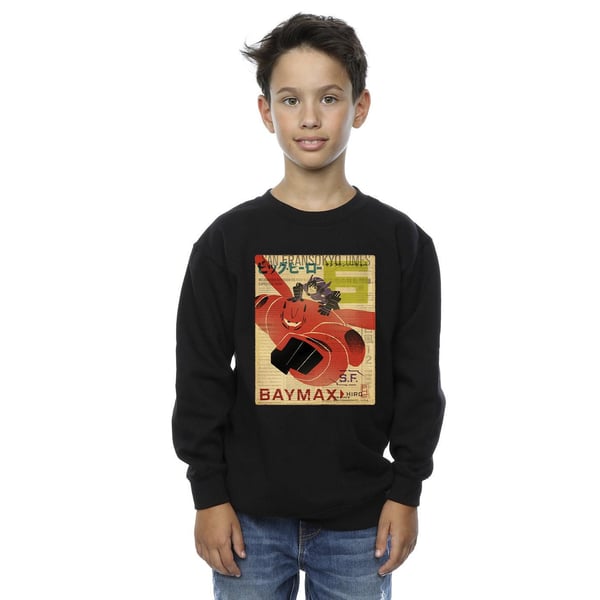 Disney Boys Big Hero 6 Baymax Flying Baymax Newspaper Sweatshirt