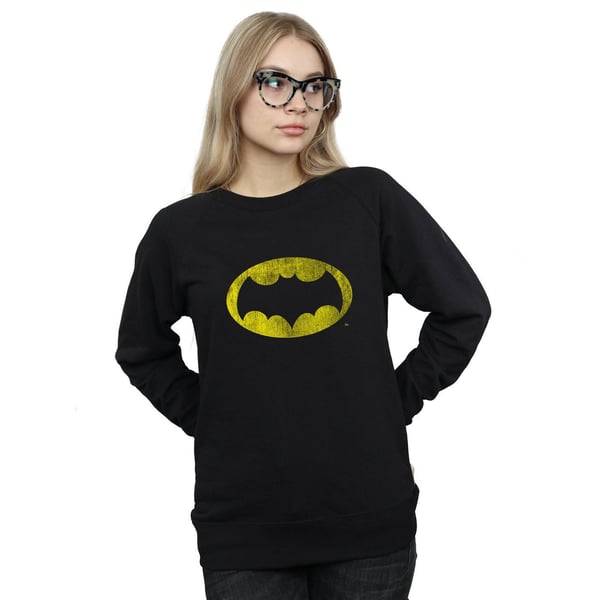 DC Comics Womens/Ladies Batman TV Series Distressed Logo Sweatshirt