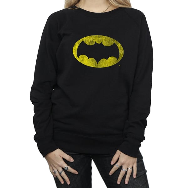 DC Comics Womens/Ladies Batman TV Series Distressed Logo Sweatshirt