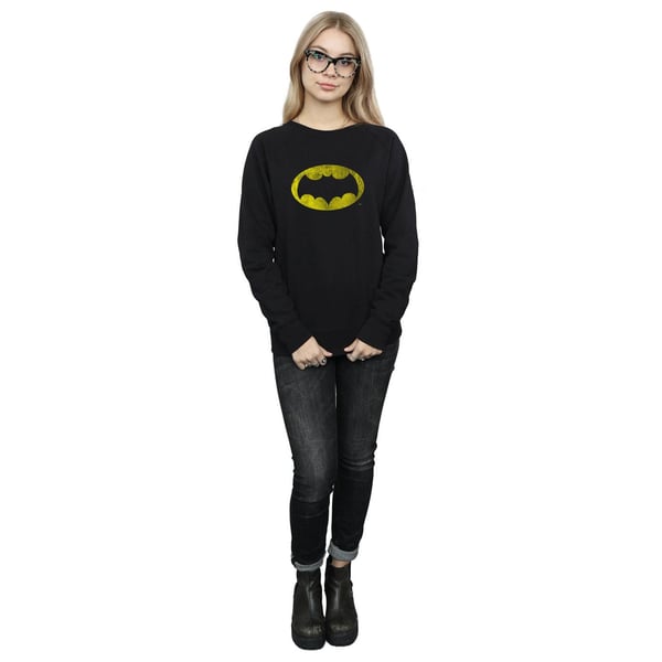 DC Comics Womens/Ladies Batman TV Series Distressed Logo Sweatshirt