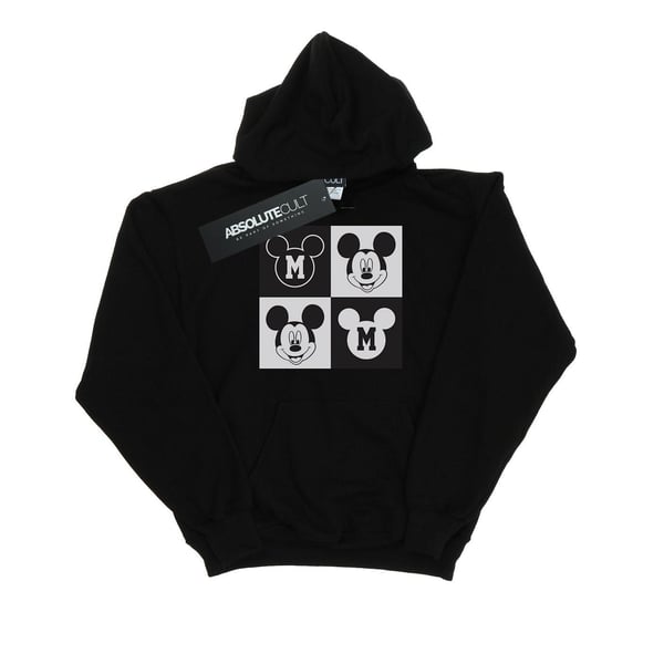 Disney Womens/Ladies Mickey Mouse Smiling Squares Hoodie