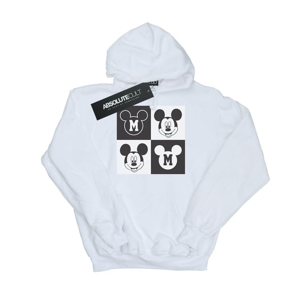 Disney Womens/Ladies Mickey Mouse Smiling Squares Hoodie