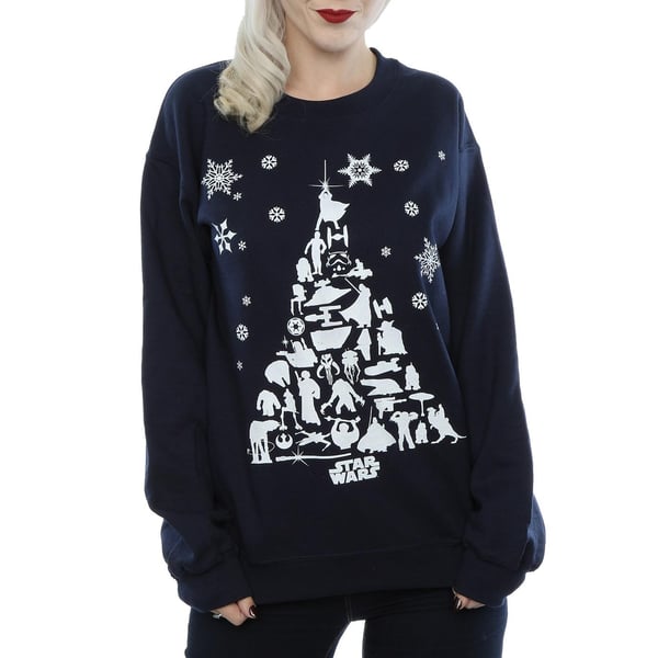 Star Wars Womens/Ladies Christmas Tree Sweatshirt